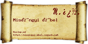 Misángyi Ábel névjegykártya