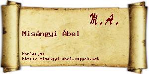 Misángyi Ábel névjegykártya